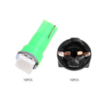 Green T5 LED Side Marker Light Bulb 1SMD 5050 Chips With 3/8" 9mm Twist Lock Socket Fit 2004-2013 Ford Escape ?3.0L 2.5L | 10 Pcs
