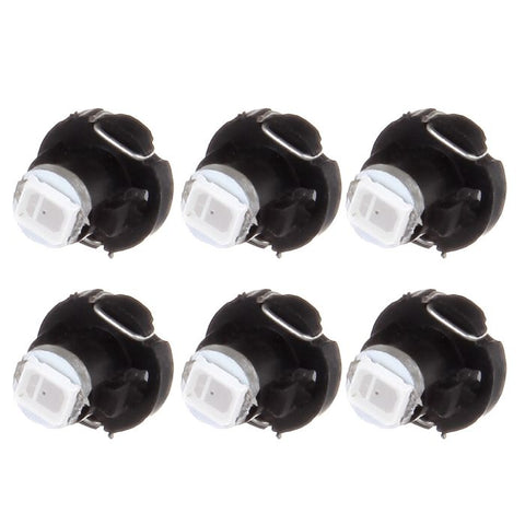 Red 8mm T3 Neo Wedge LED Bulb 1SMD 2835 LED Chips Instrument Panel Indicator A/C Climate Control Lights - 6Pcs ECCPP