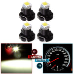 4Pcs White 8mm T3 Neo Wedge LED Bulb 1SMD LED Chips Instrument Panel Indicator A/C Climate Control Lights