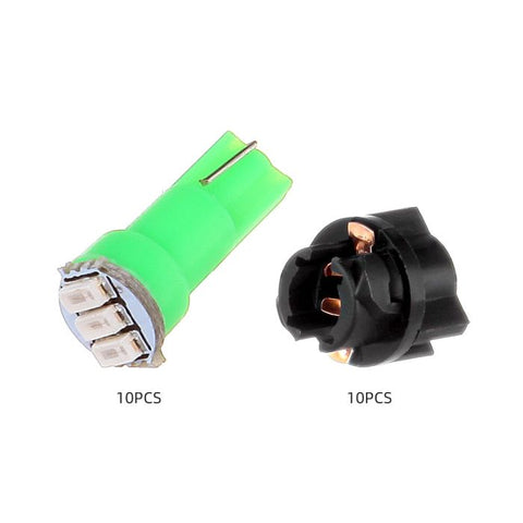 Green T5 LED Instrument Panel Light Bulb 3SMD 3014 Chips With 3/8" 9mm Twist Lock Socket Fit 1999-2009 Toyota 4Runner ?4.7L 4.0L | 10 Pcs