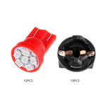 Red T10 LED Instrument Panel Light Bulb 6-3020-SMD With 1/2"Hole 13mm Twist Lock Socket Fit 1989-2000 Dodge Grand Caravan