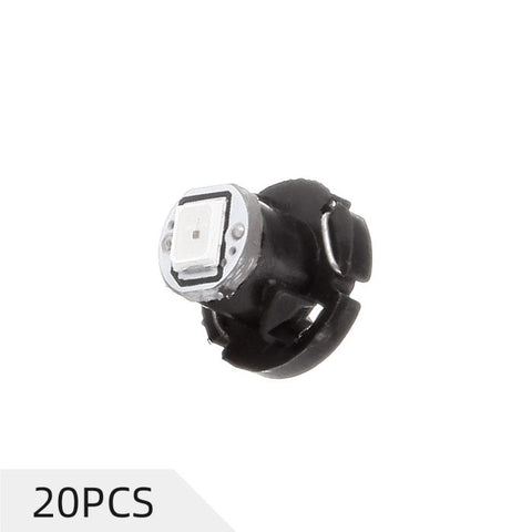 20Pcs Red 10mm T4/T4.2 Neo Wedge LED Bulb 1SMD 2835 LED Chips Instrument Panel Climate Control Lights ECCPP