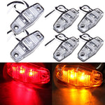 Led Light Kit(4Amber&2Red)Surface Mount Clearance Side Marker Trailer Waterproof