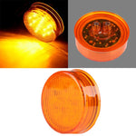 1Pack Amber 13LED Round Side Marker Light Clearance Marker Light 2.5" Surface Mount Truck Trailer