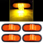 Pack of 4 Amber 7.5" Lowboy Pickup Truck Trailer Side Marker Clearance Light