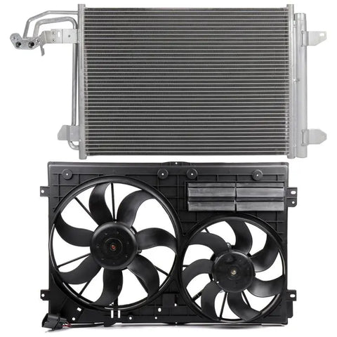 AC Condenser Cooling Fan Kit 2005-2010 Volkswagen Jetta 2006-2013 Audi A3 ECCPP