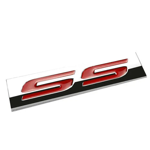 Aluminum Stick On 3D Polished Red Lettering Ss Decal Emblem Trim Badge Logo DNA MOTORING