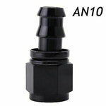 AN10 AN-10 Straight Push Lock Oil/Fuel/Gas Hose Line End Fitting Adapter Black Dynamic Performance Tuning