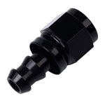 AN6 AN-6 Straight Push Lock Oil/Fuel/Gas Hose Line End Fitting Adapter Black Dynamic Performance Tuning