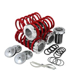 Adjustable 1-4" Black Scale Suspension Red Coilover Spring/Springs Eg Ek Em Dc2 DNA MOTORING