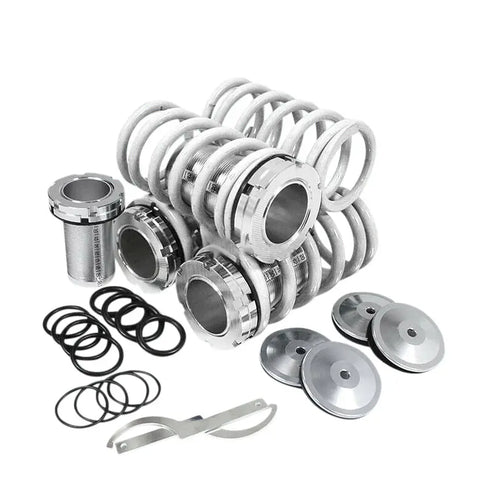 Adjustable 1-4" Scale Suspension White Coilover Lowering Spring 88-00 Civic/Dc2 DNA MOTORING