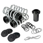 Adjustable 1-4"Black Scale Suspension Silver Coilover Spring/Springs Eg Ek Em Dc DNA MOTORING