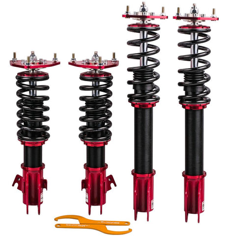 Adjustable Damper Height Coilover Set compatible for Subaru Impreza WRX GDB GDA GG SG 02-07 MaxpeedingRods