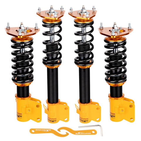 Adjustable Damping Coilover Kit compatible for Subaru Impreza compatible for Forester 02-07 GDB GD SG GG MaxpeedingRods