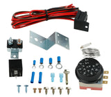 Adjustable Electric 12V Radiator Fan Thermostat Control Relay Wire Kit Car Truck F1 Racing