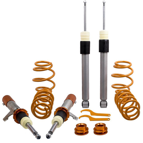 Adjustable Height Spring Strut Coilovers Kit compatible for VW MK6 compatible for Golf GTI 2010-2014 MaxpeedingRods