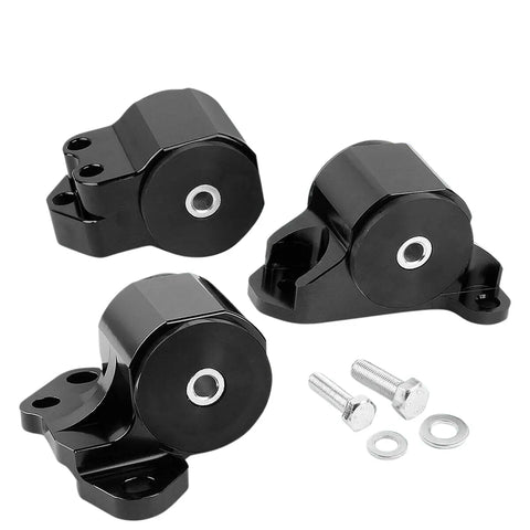 Aluminum 3-Bolt Engine Torque Mount Black 92-95 Civic/-00 Integra B/D Swap DNA MOTORING