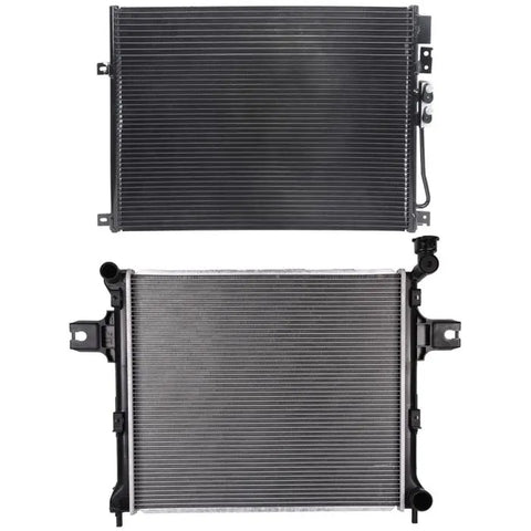Aluminum Radiator & AC Condenser Cooling Kit 2006-2010 Jeep Commander ECCPP