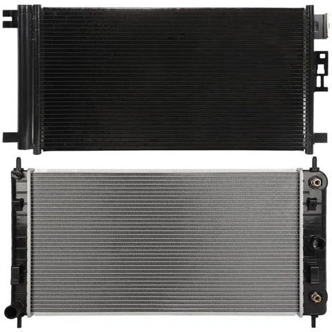 Aluminum Radiator & AC Condenser Cooling Kit 2008-2012 Chevrolet Malibu ECCPP