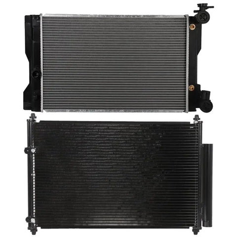 Aluminum Radiator & AC Condenser Cooling Kit 2009-2017 Toyota Corolla Matrix ECCPP