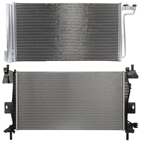Aluminum Radiator & AC Condenser Cooling Kit 2012-2014 Ford Focus ECCPP