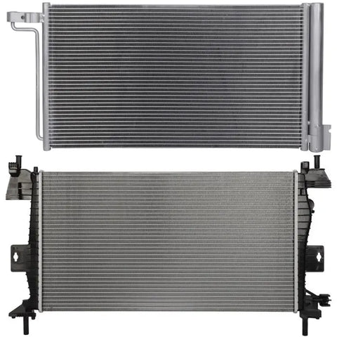 Aluminum Radiator & AC Condenser Cooling Kit 2015-2018 Ford Focus ECCPP