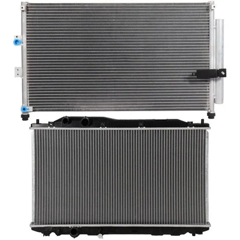 Aluminum Radiator & Condenser Cooling Kit 2006 07 08 09 10 2011 Acura Honda ECCPP