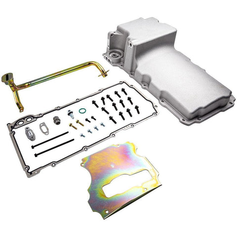 Aluminum Swap Oil Pan for GM 1985-1987 LS1 LS2 LS3 LS6 4.8L 5.3L 5.7L 6.0L 6.2L MaxSpeedingRods