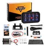 Auxbeam 8 Gang High Power Led Work Light Bar Control Switch Panel Relay Kit Blue EB-DRP