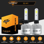 Auxbeam H1 Led Headlight Bulbs Conversion Kit 6000K Super Clear White Lamps 72W EB-DRP