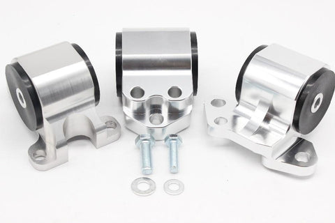 B-Series 3 Bolt Billet Motor Mount Swap Kit - 92-95 EG - (Silver) Dynamic Performance Tuning