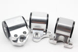 B-Series 3 Bolt Billet Motor Mount Swap Kit - 96-00 EK - (Silver) Dynamic Performance Tuning