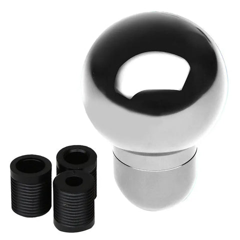 Ball Style Mt Manual Transmission Stick Shift Knob Chrome W/ M8 M10 M12 Adapters DNA MOTORING