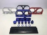 Billet-Alum. Twin Dual Bosch 044 Fuel Pump Outlet Manifold W/ Mounting bracket MD Performance