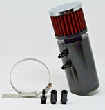 Billet Aluminum Oil Catch Can Tank Bottle Baffled 300ML Universal Drain Barb USA MD Performance