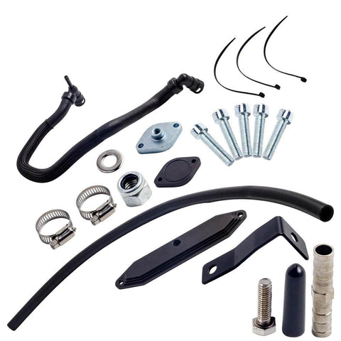 Black EGR Cooler Delete Kit for Ford 6.7L Powerstroke Diesel 15-16 MaxSpeedingRods