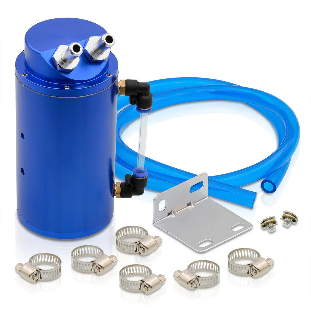 Blue 350Ml Cylinder Oil Catch Can Tank Drain Plug For Mazda Rx7 Rx8