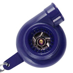 Blue Spinning Turbine Mini Turbo Charger Turbocharger Metal Keychain Key Ring DNA MOTORING