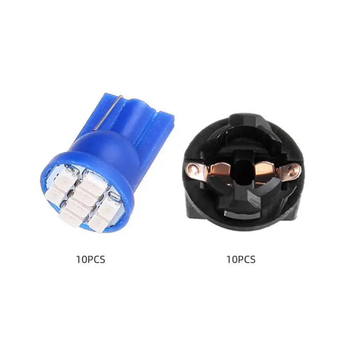 Blue T10 LED Instrument Panel Light Bulb 8-3020-SMD With 1/2"Hole 13mm Twist Lock Socket Fit 1997-2000 GMC Yukon ECCPP