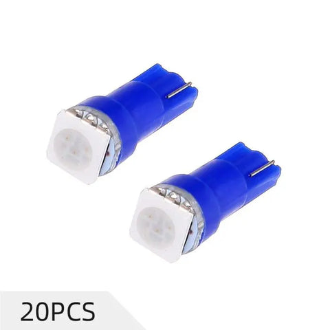 Blue T5 LED License Plate Light Bulb 1SMD 5050 Chips Fit 1998-2001 Jeep Cherokee 4.0L/1998-2001 Toyota Tacoma ?2.4L | 20 Pcs ECCPP