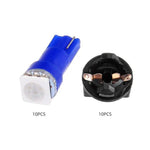 Blue T5 LED License Plate Light Bulb 1SMD 5050 Chips With 3/8" 9mm Twist Lock Socket Fit 2000-2013 Toyota Tundra ?5.7L 4.6L | 10 Pcs ECCPP