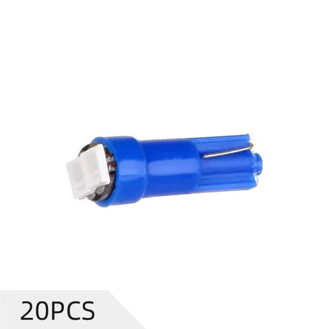 Blue Wedge T5 LED Dashboard Gauge Light Bulb 2SMD 2835 Chips Fit 2014-2015 Toyota Camry 2.5L/ 1998-2001 Mitsubishi Mirage 1.5L | 20 Pcs ECCPP