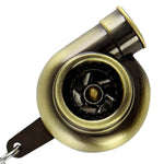 Bronze Spinning Turbine Mini Turbo Charger Turbocharger Metal Keychain Key Ring DNA MOTORING