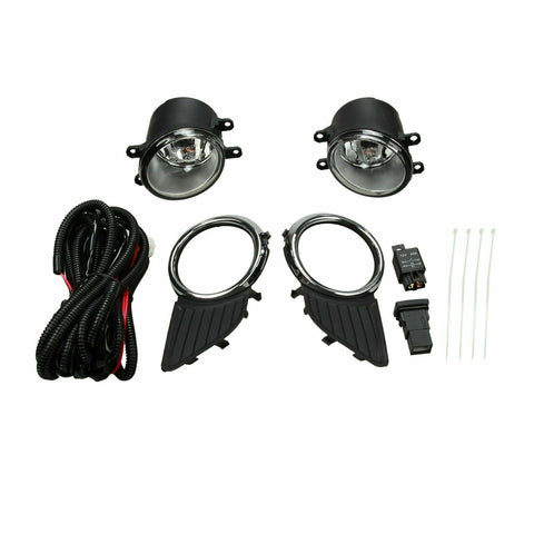 Bumper Driving Fog Lights Lamps w/ Switch+Wiring Kit Set Fit 11-17 Toyota Sienna SILICONEHOSEHOME