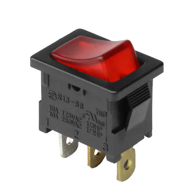 Car/Boat Mini Rocker Power Toggle Switch Red Led Indicator 12V 16A Acc