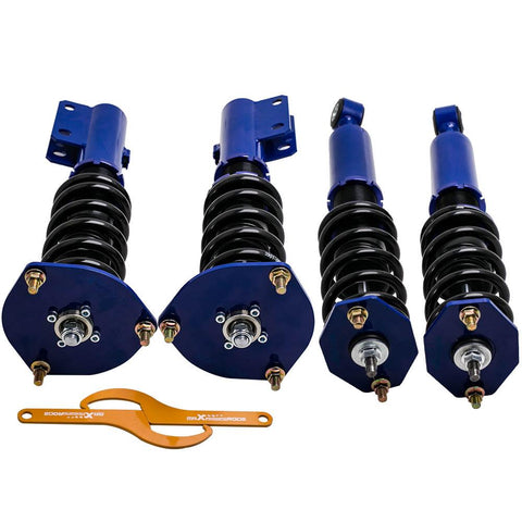 Coilover Kits compatible for Mitsubishi 3000GT compatible for FWD 1991-99 3.0L Shock Absorbers Struts Blue MaxpeedingRods