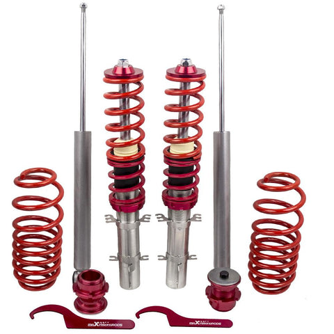 Coilovers compatible for Audi VW Golf MK4 /Compatible for Seat Leon /Compatible for Skoda 1.8T 1.9 TDi 2.3V5 Lowering Kit MaxpeedingRods