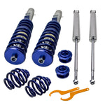 Compatible for BMW E46 320 323 325 328 330 335 Cabrio Shock Absorbers Blue Coilover Kit MaxpeedingRods
