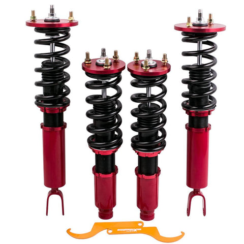 Compatible for Honda Accord 90-97 compatible for Acura 97-99 CB CD Adj Height Shocks Racing Coilovers MaxpeedingRods