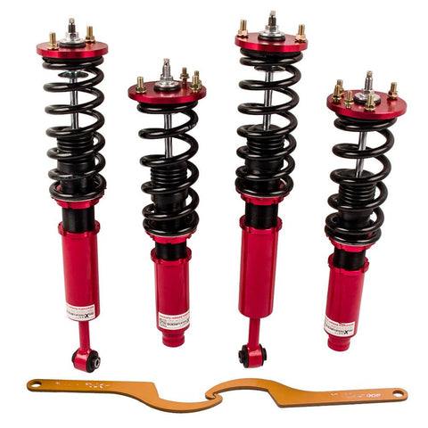 Compatible for Honda Accord 98-02 99-03 compatible for Acura TL 01-03 CL Adj. Damper Performance Coilovers MaxpeedingRods
